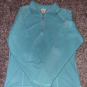 LL Bean 1/4 Zip Small Fleece Pullover Sweater Blue Women’s